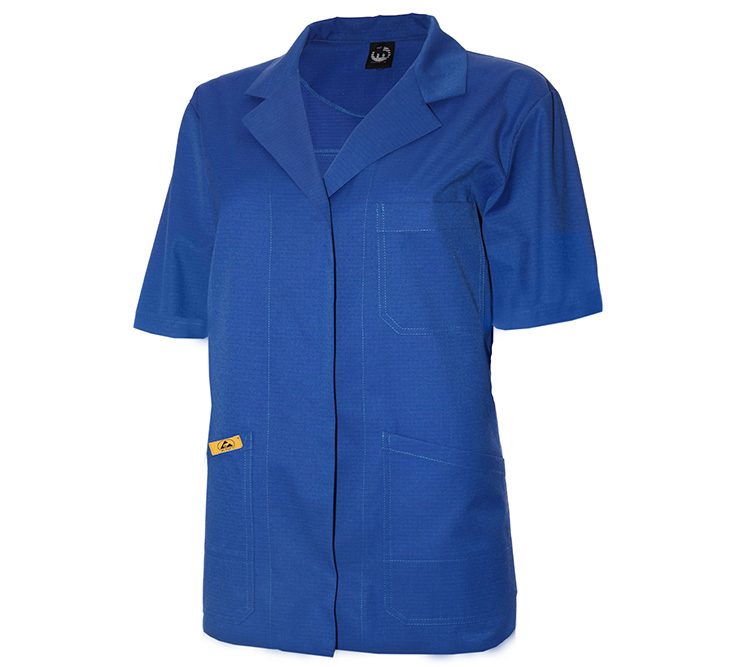 ESD Damenjacke Kurzarm Kornblau