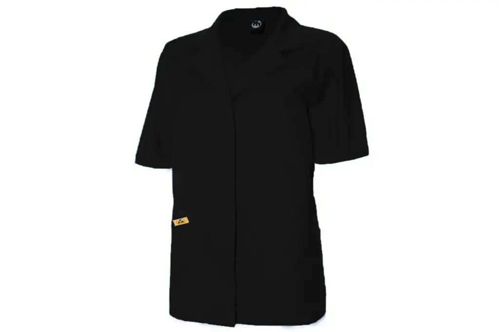 ESD Damenjacke Kurzarm Schwarz