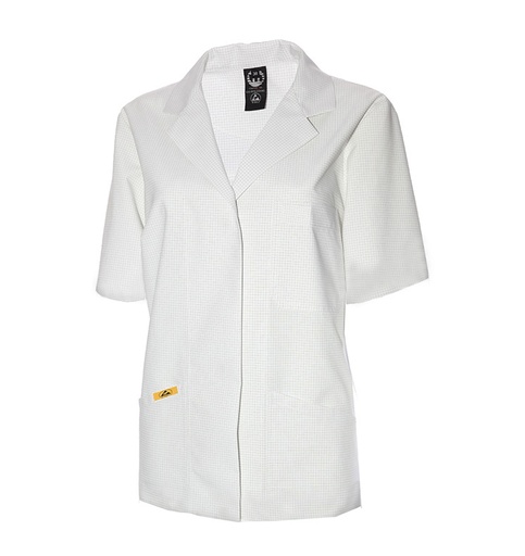 ESD Damenjacke Kurzarm Weiß