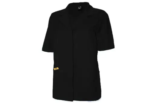 ESD Damenjacke Kurzarm Schwarz